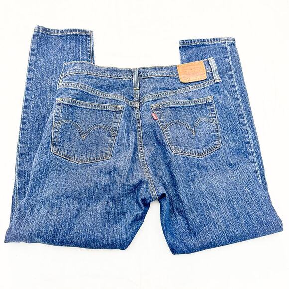 Levi’s 501 Straight Classic Dark Wash Button Fly Denim Jeans Size 29 x 28 - Picture 8 of 9